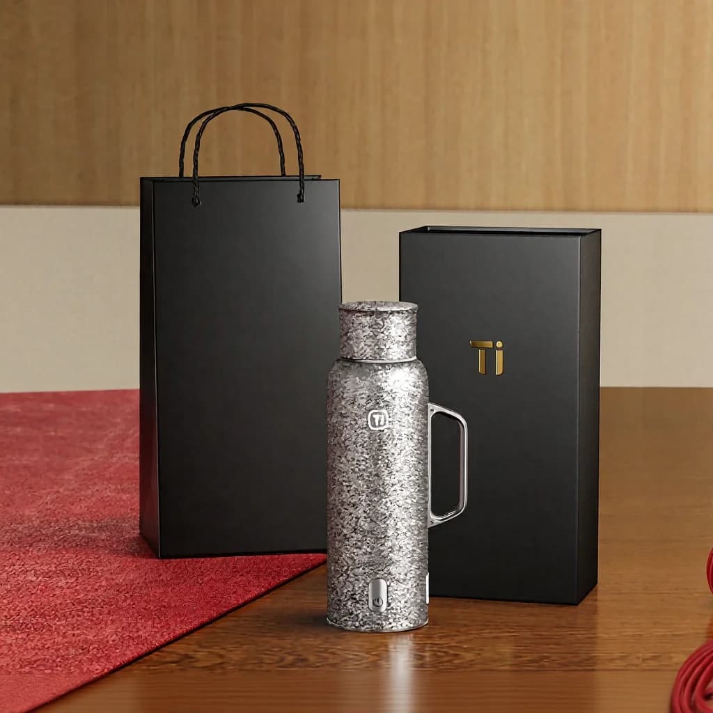 Cawan Berpenebat Titanium Tulen dengan Paparan Suhu, 601-700ml