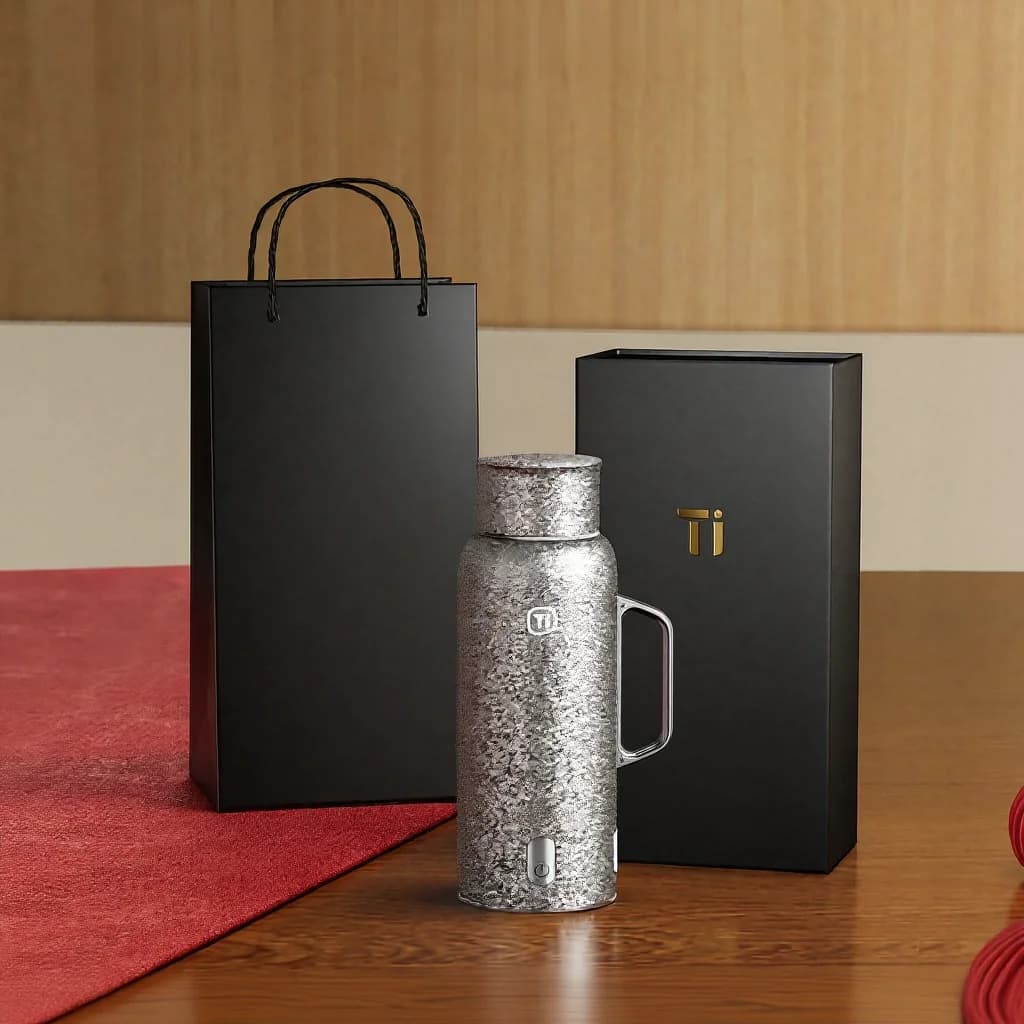 Cawan Berpenebat Titanium Tulen dengan Paparan Suhu, 601-700ml