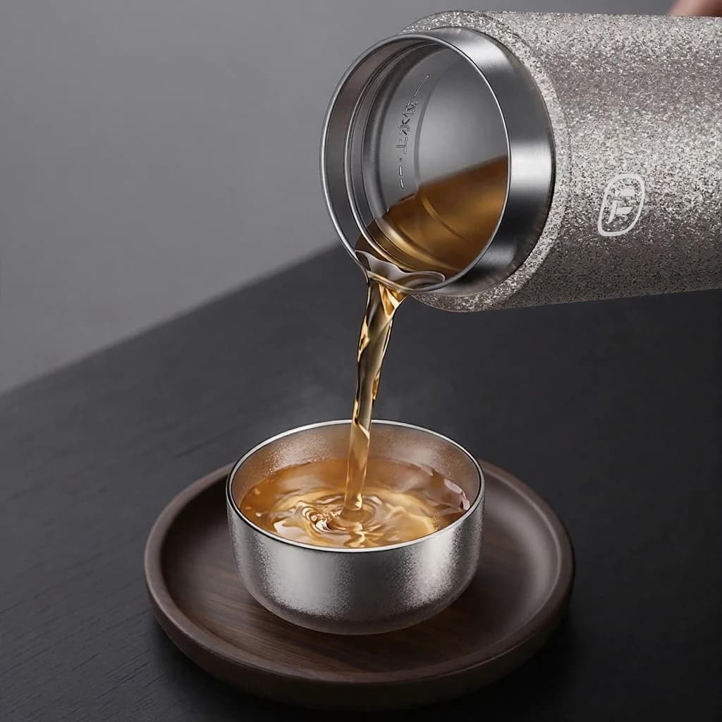 Set Cawan Kung Fu Titanium Tulen Dua Cawan 55ml