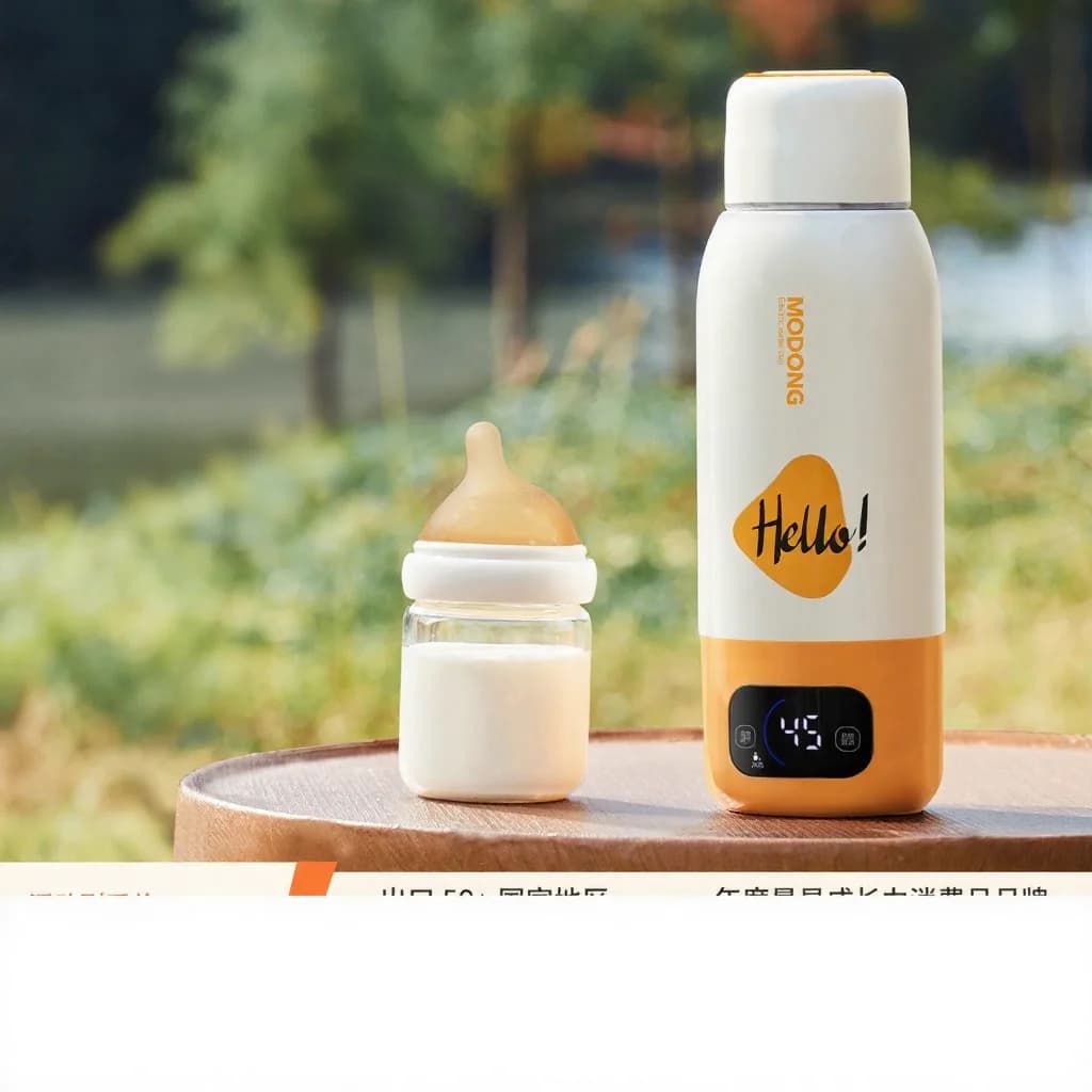 Cawan Pemanas Susu Formula Bayi Mudah Alih 550ml Ultra, Didih Plug-In + Pemanasan Tanpa Wayar
