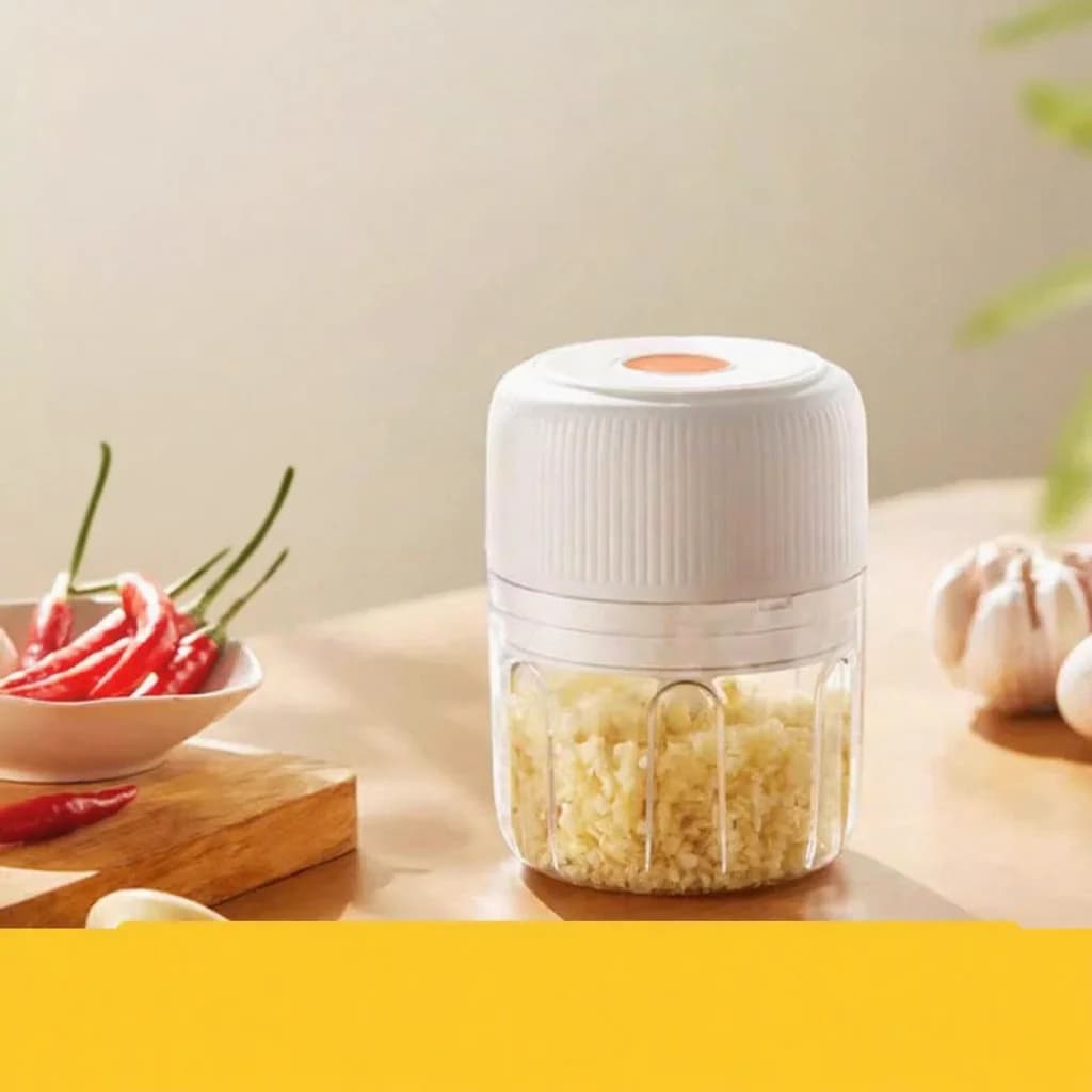Pengisar Bawang Putih Elektrik Mudah Alih 250ml Tanpa Kord