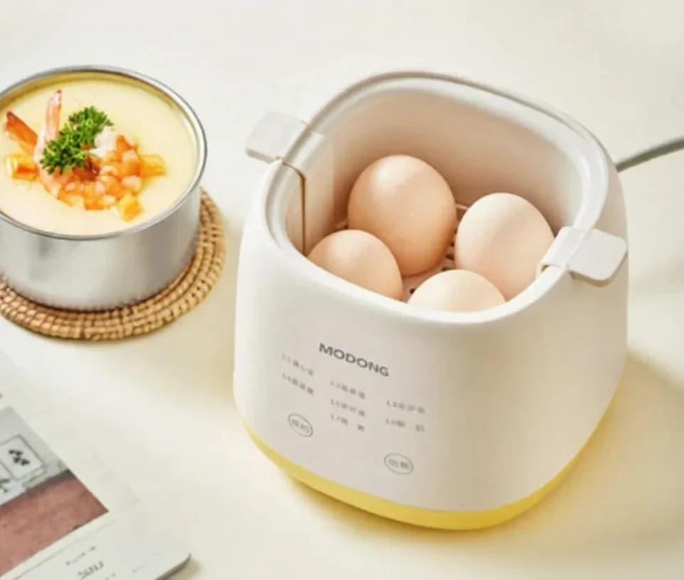 Pengukus Telur Elektrik 4-6 Biji Dengan Mangkuk Kastard Telur