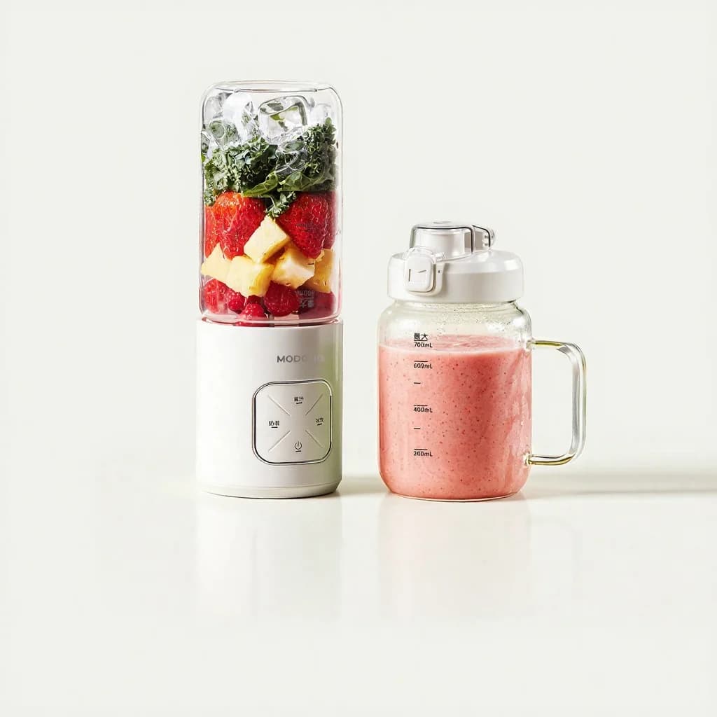 Cawan Pengisar Tanpa Wayar Mudah Alih untuk Jus dan Smoothie