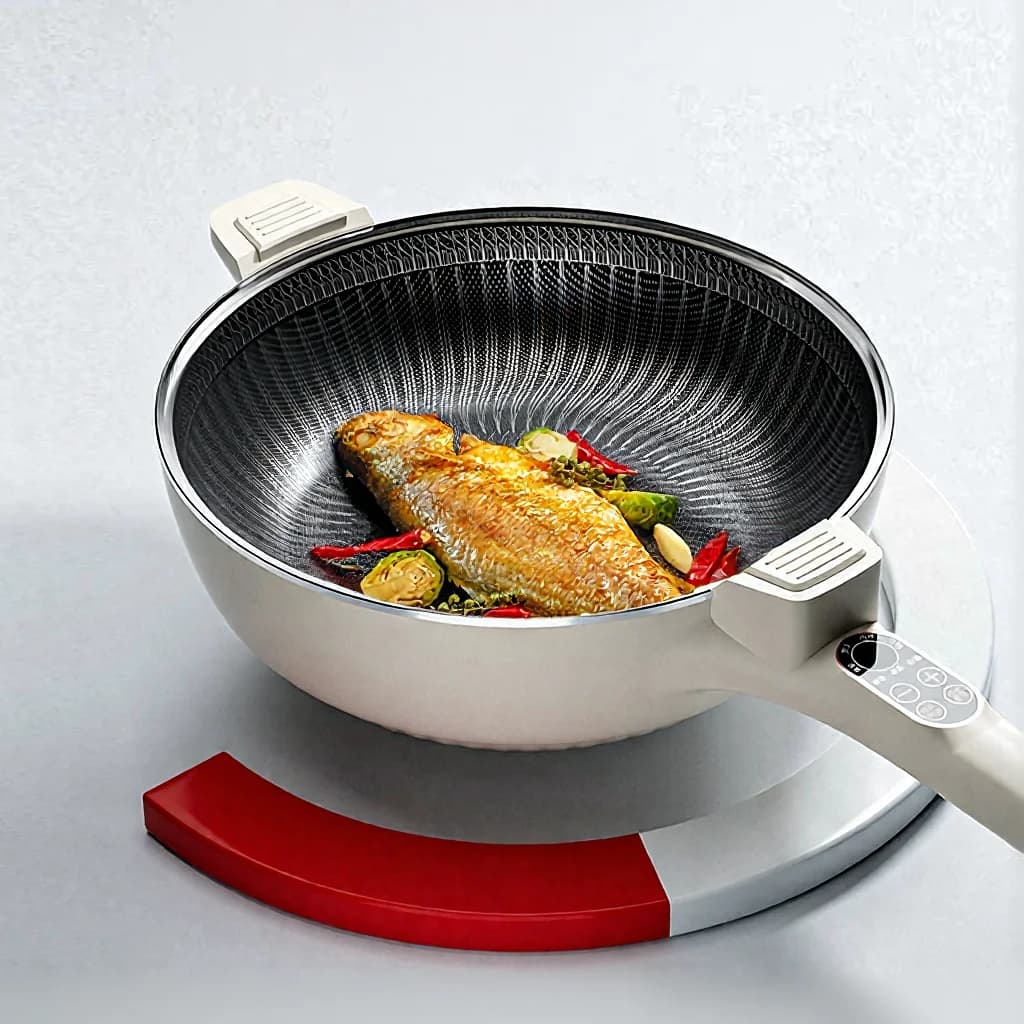 Periuk Memasak Elektrik 6L dengan Pengukus Keluli Tahan Karat
