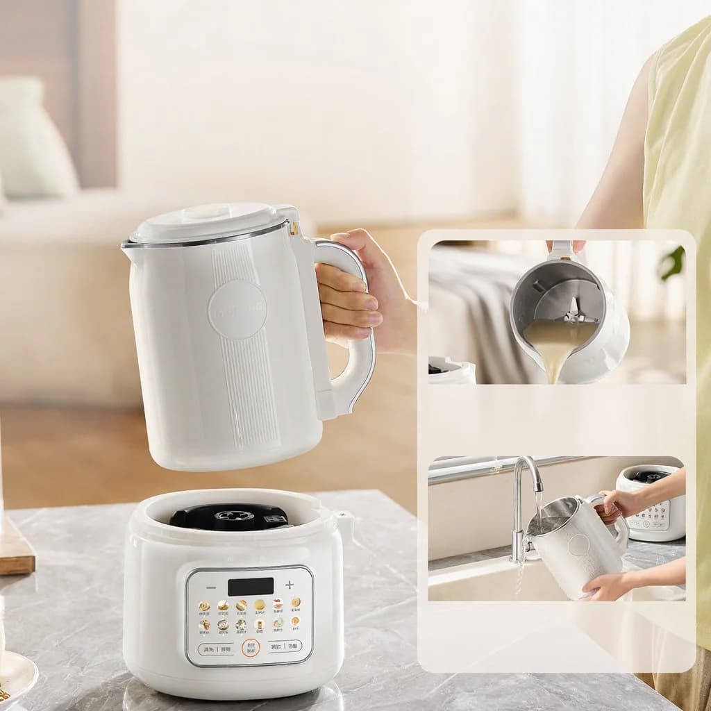 Pengisar Pemanas Pembuat Susu Soya dengan Pembersihan Sendiri 800W