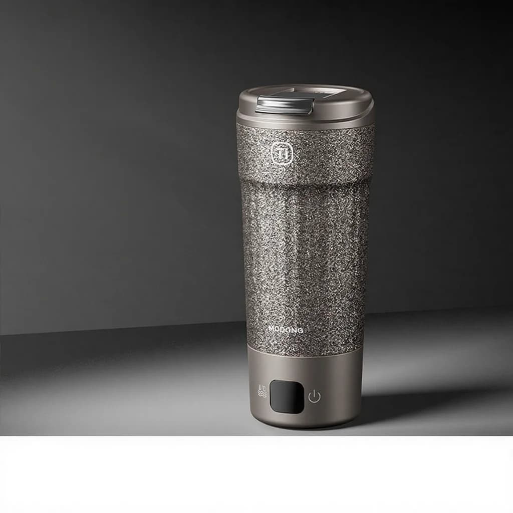 Cawan Perjalanan Elektrik Titanium 400ml dengan Paparan Suhu