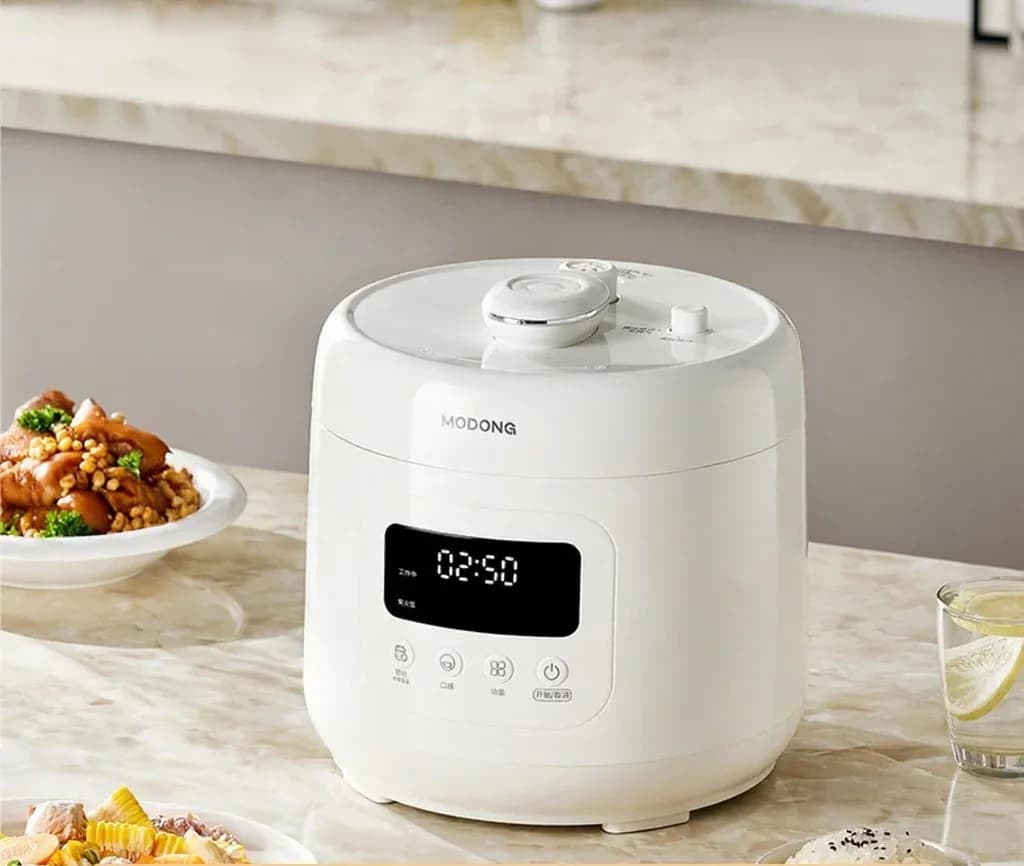 Pemasak Tekanan Elektrik 4L dengan Lapisan Seramik, 800W, Pemasa 17-24H