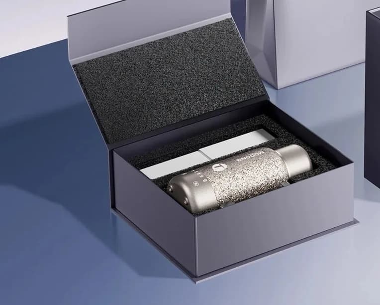 Cawan Pemanas Elektrik Titanium Mudah Alih, 1L, Kuasa Dua, Kekal Hangat
