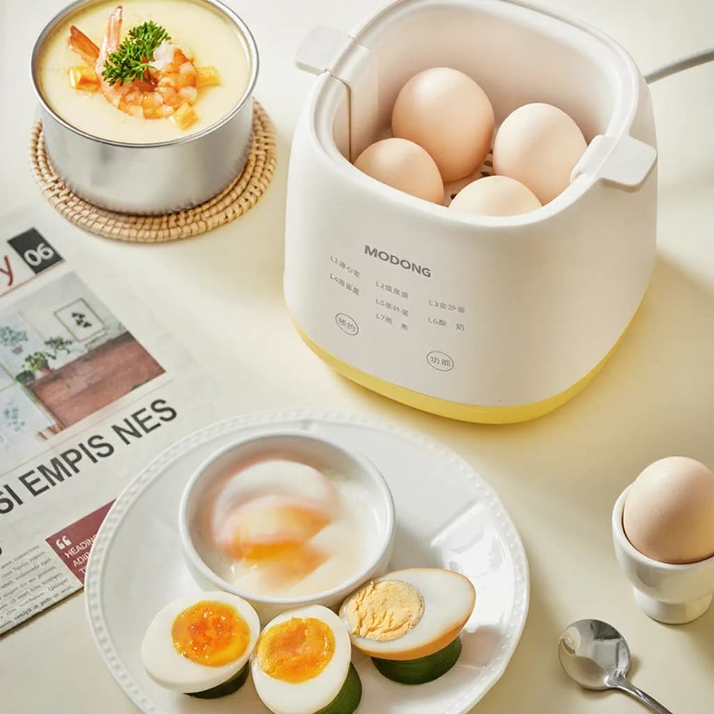 Pengukus Telur Elektrik 4-6 Biji Dengan Mangkuk Kastard Telur