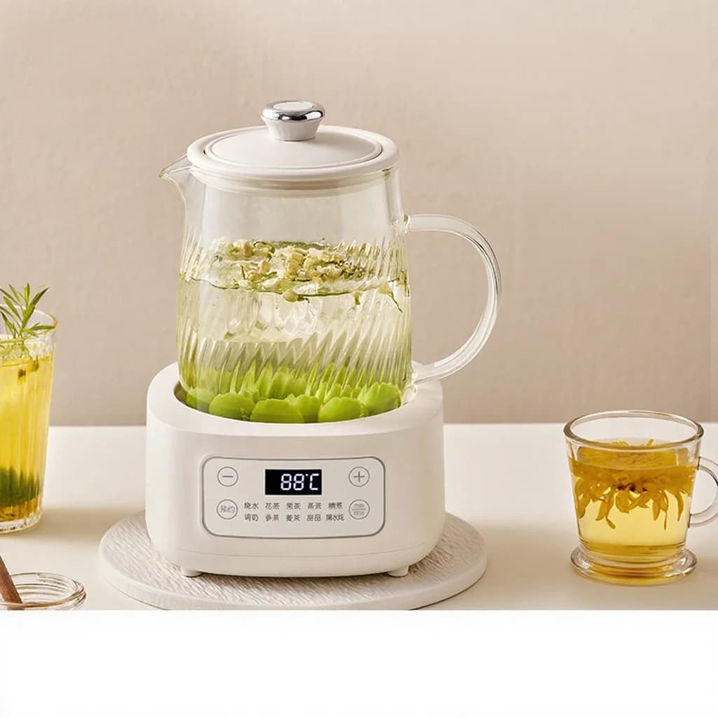 Pasu Kesihatan Elektrik Kaca 1-1.5L Kawalan Sentuh untuk Teh