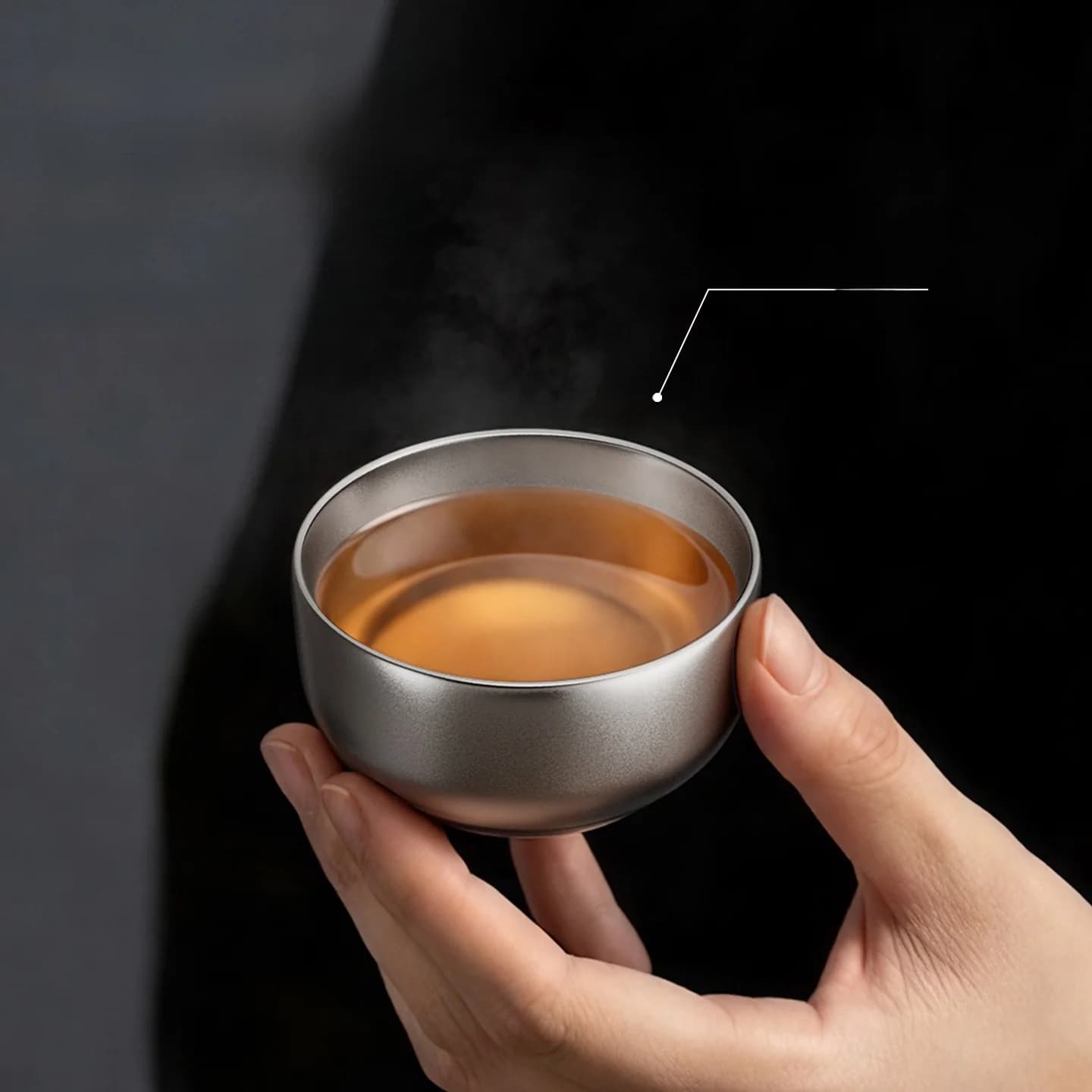 Set Cawan Gongfu Titanium Tulen 55ml Kemasan Plain Buatan Tangan