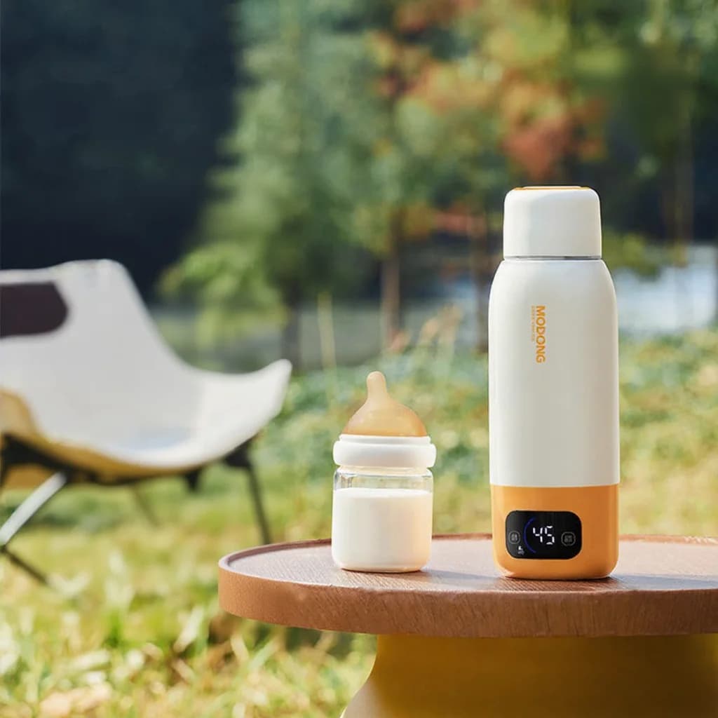 Cawan Pemanas Susu Formula Bayi Mudah Alih 550ml, Berwayar dan Tanpa Wayar