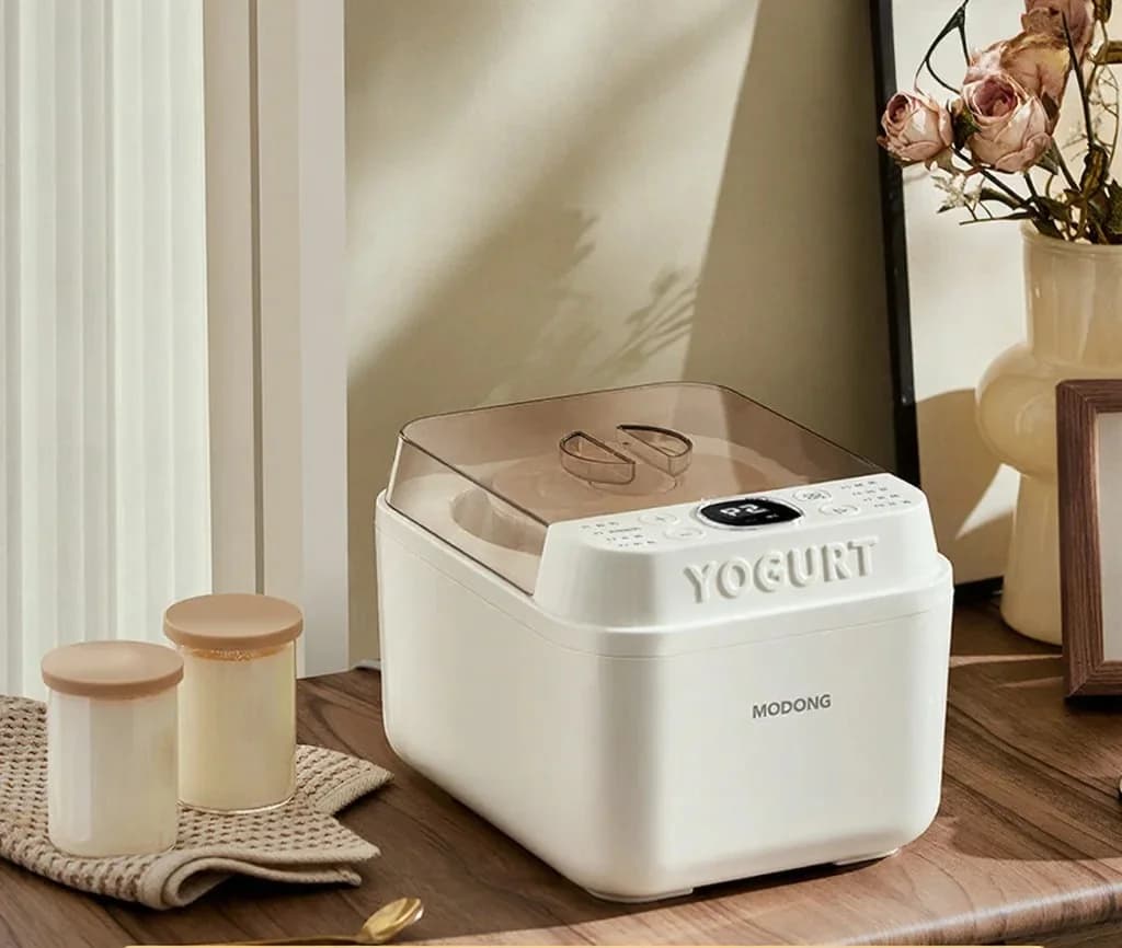 Pembuat Yogurt Elektrik dengan Bekas Dalam Kaca dan Pemasa