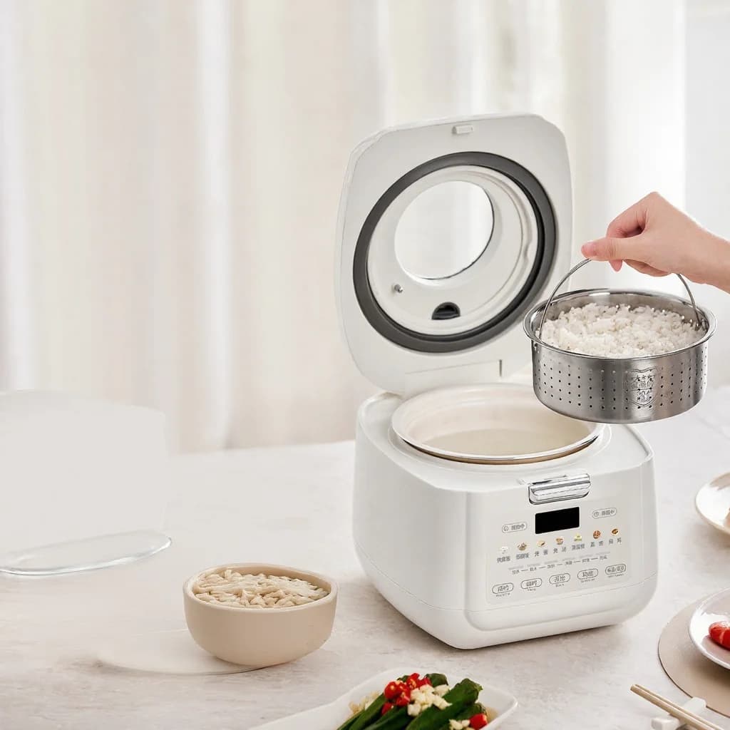 Periuk Nasi Elektrik 2L Dengan Masakan Rendah Gula dan Kekal Suam
