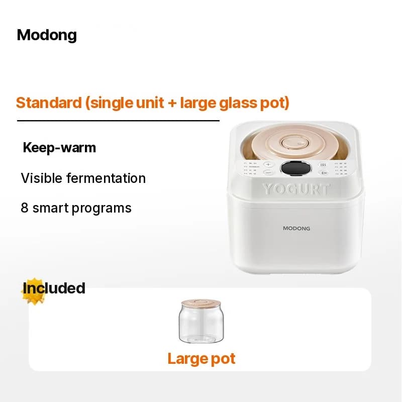 Pembuat Yogurt dan Penapai Automatik, 500-1000ml, 220V
