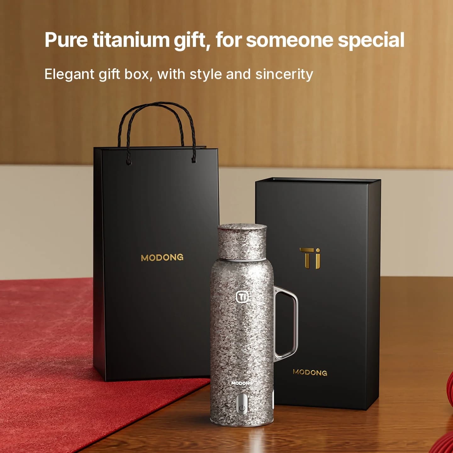 Cawan Berpenebat Titanium Tulen Dengan Paparan Suhu, 601-700ml