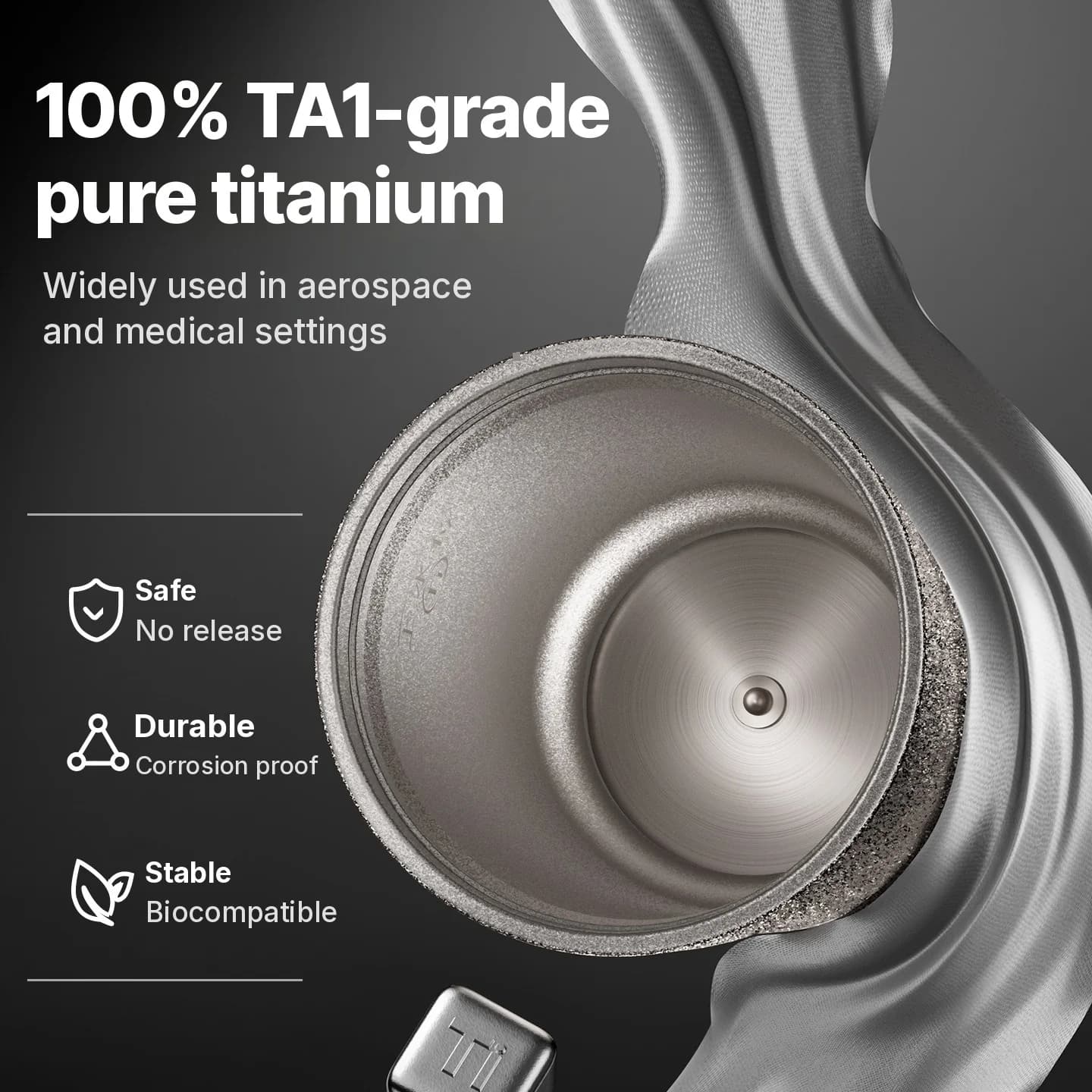 Cawan Perjalanan Elektrik Titanium 400ml dengan Paparan Suhu