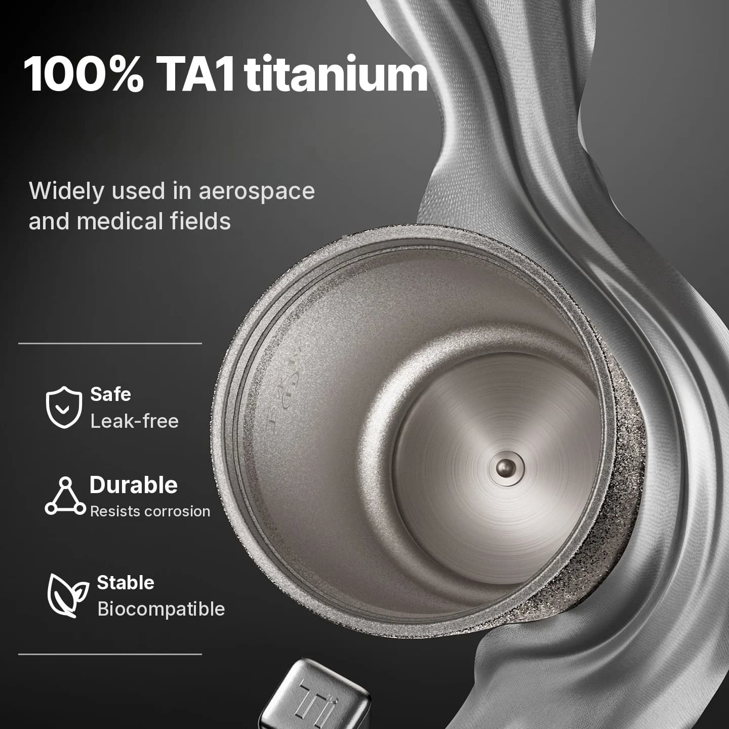 Cawan Pemanas Elektrik Titanium Mudah Alih 400ml Paparan Suhu