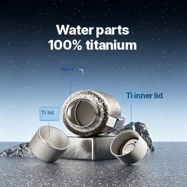 Cawan Pemanas Elektrik Titanium Mudah Alih, 1L, Kuasa Dua, Kekal Hangat