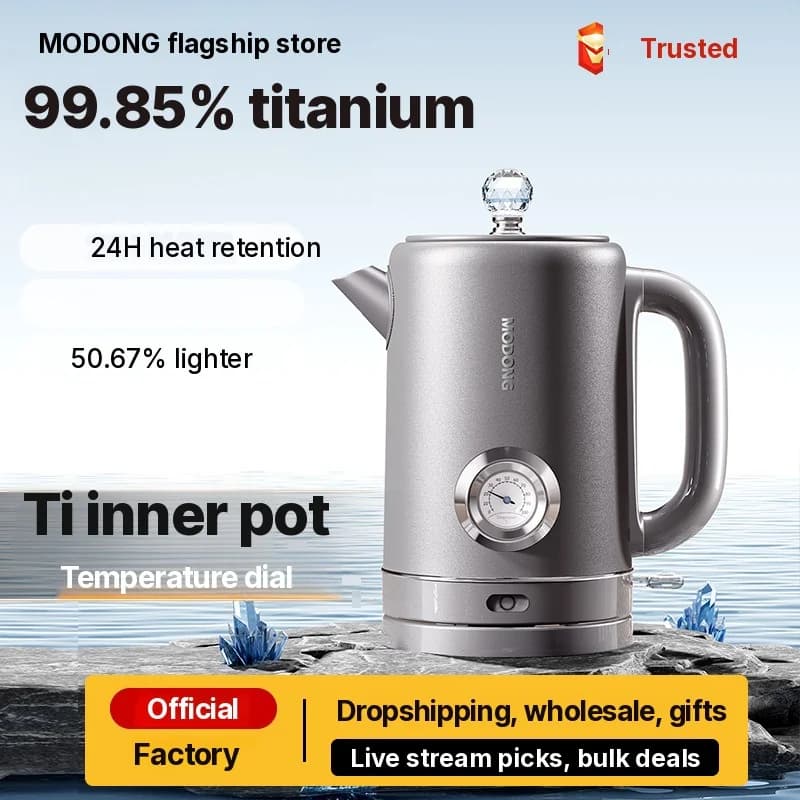 Cerek Elektrik Titanium Tulen 1.8L dengan Paparan Suhu