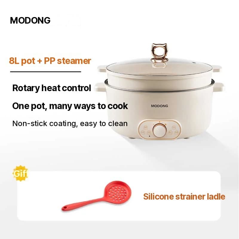 Periuk Memasak Elektrik Dengan Pengukus, 7L atau 8L, 220V