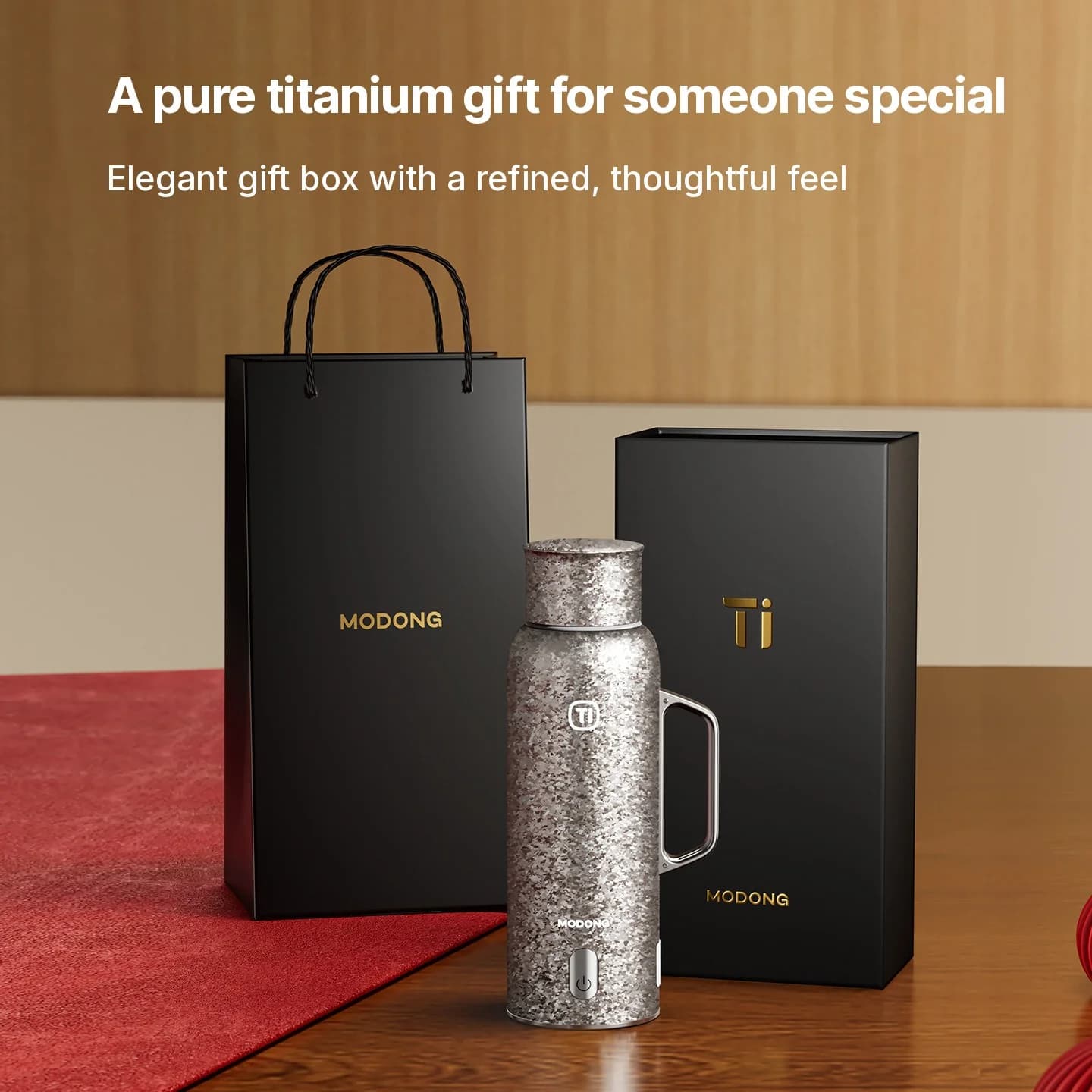 Cawan Berpenebat Titanium Tulen Dengan Paparan Suhu, 601-700ml
