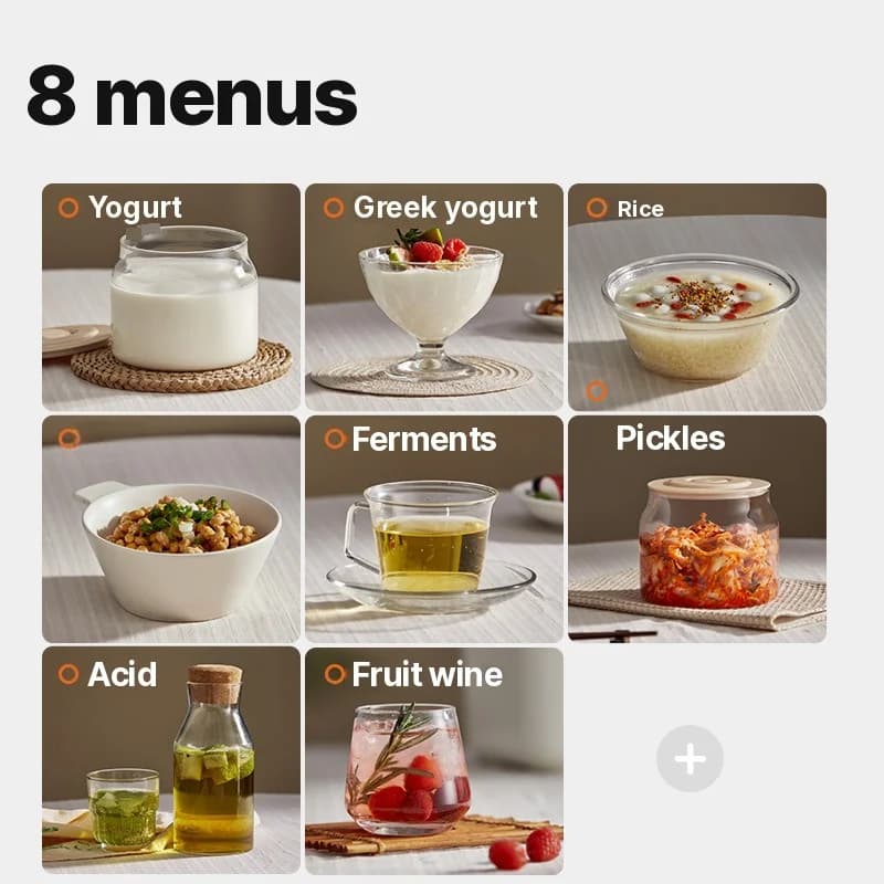 Pembuat Yogurt Elektrik dengan Bekas Dalam Kaca dan Pemasa