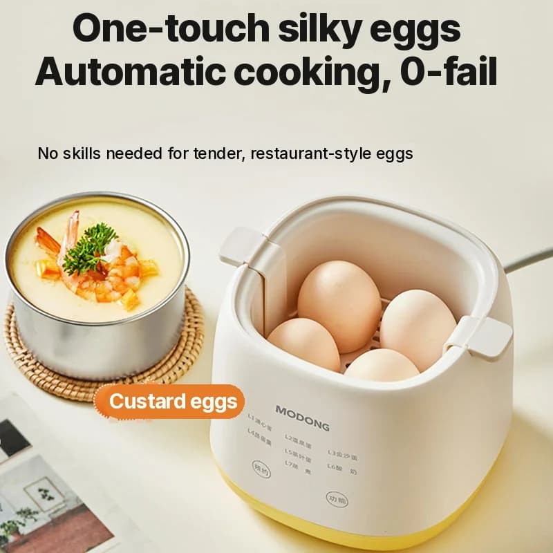 Pemasak Telur Elektrik 4-6 Telur Dengan Mangkuk Kastard Telur