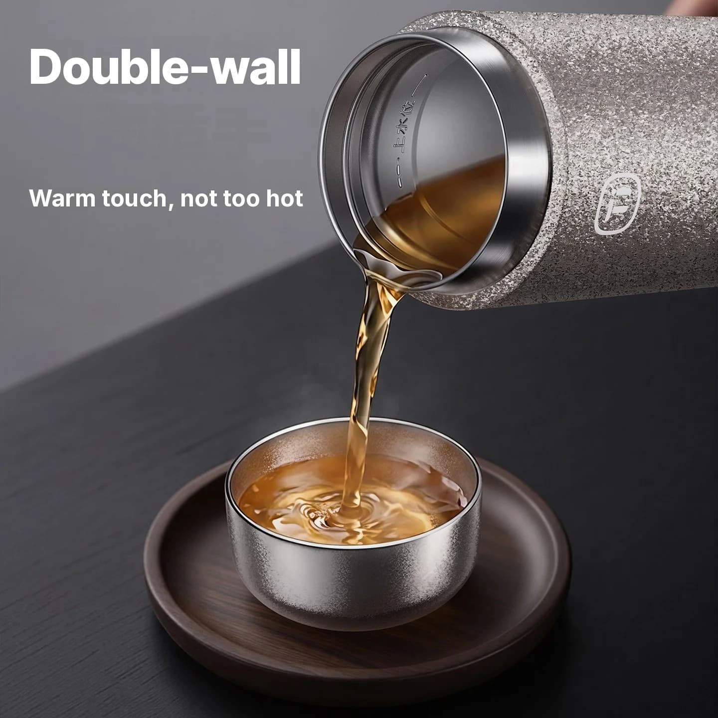 Set Cawan Gongfu Titanium Tulen 55ml Kemasan Plain Buatan Tangan