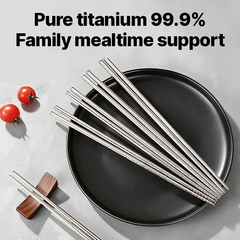 Set Penyepit Titanium Tulen, 5 Pasang, 23cm, Kemasan Berkilat Cermin