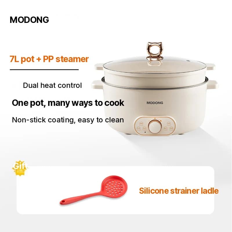Periuk Memasak Elektrik Dengan Pengukus, 7L atau 8L, 220V