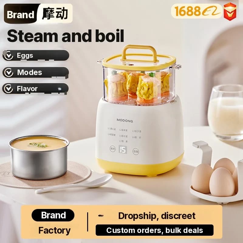 Pemasak Telur Elektrik 4-6 Telur Dengan Mangkuk Kastard Telur