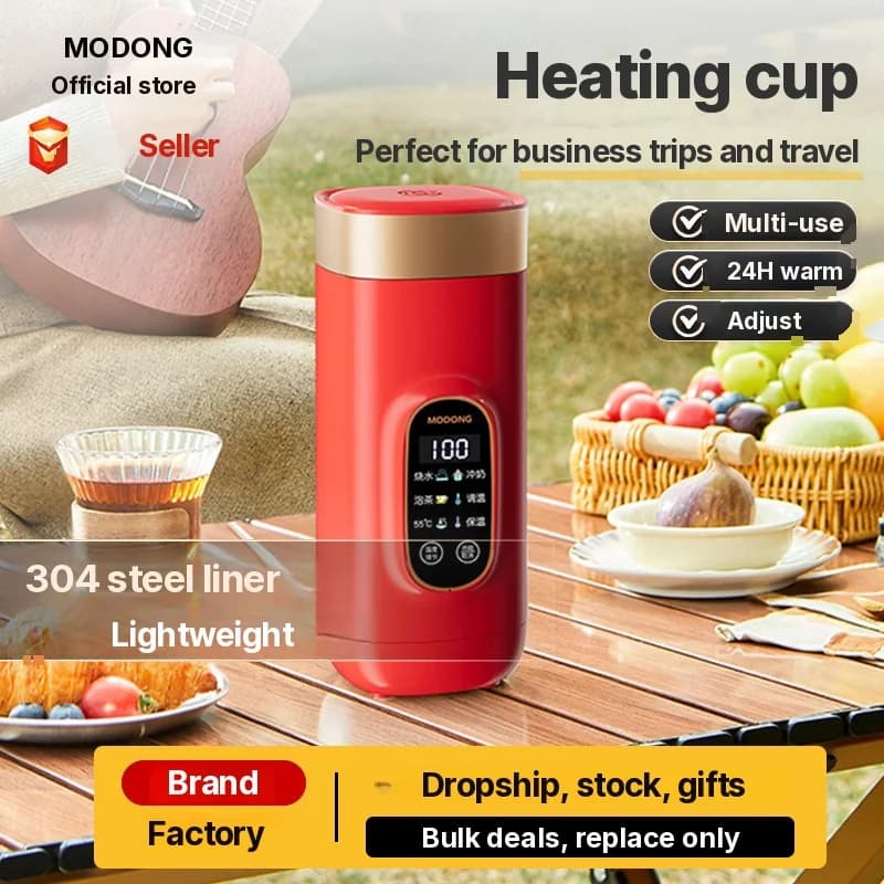 Cawan Air Pemanas Elektrik Mudah Alih 650ml 304 Liner 220V