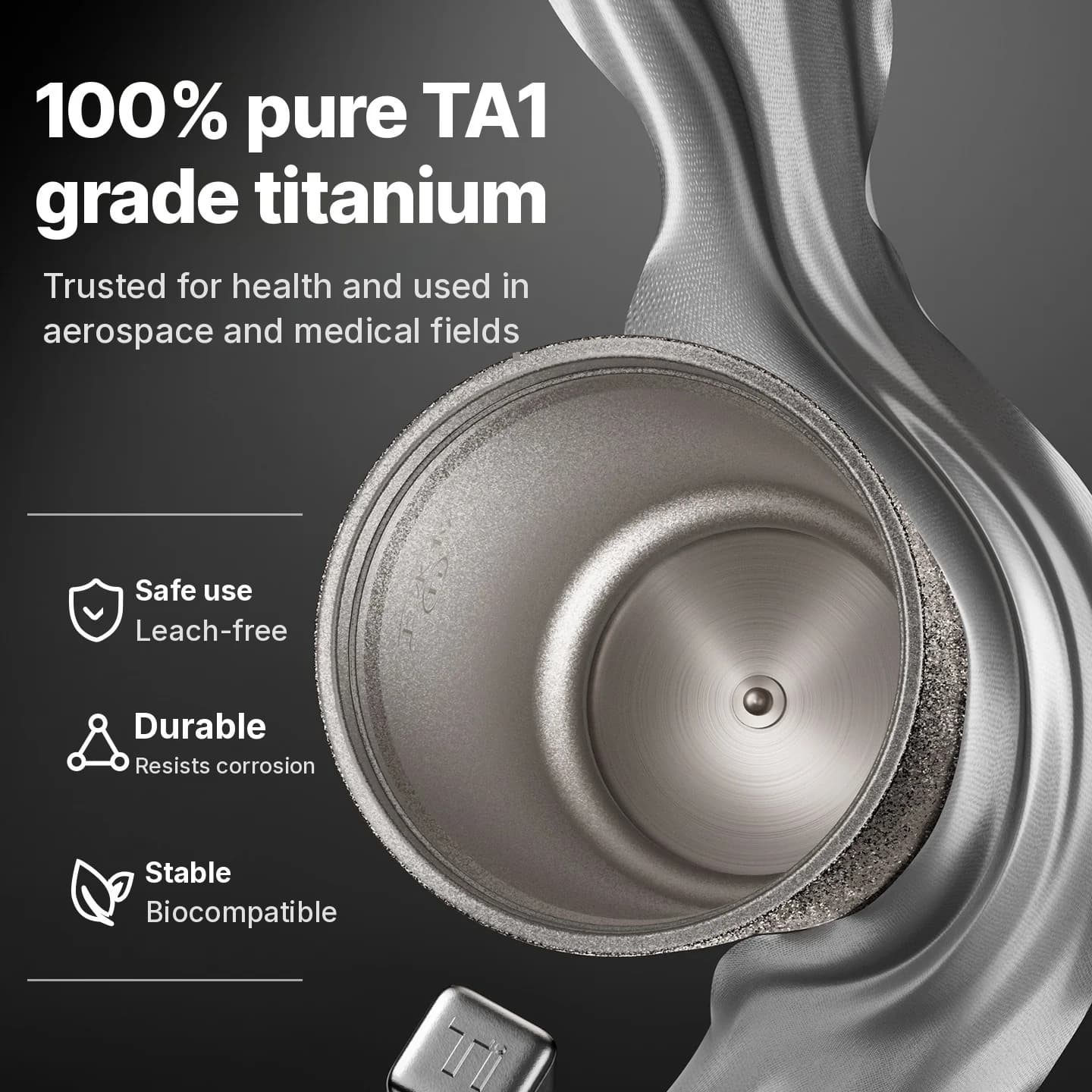 Cawan Pemanas Elektrik Titanium Mudah Alih 400ml Paparan Suhu