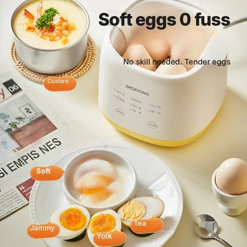 Pemasak Telur Elektrik 4-6 Telur Dengan Mangkuk Kastard Telur