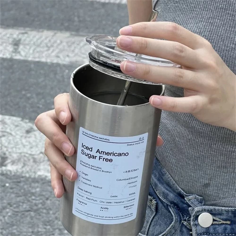 Cawan Termos Straw 600ml