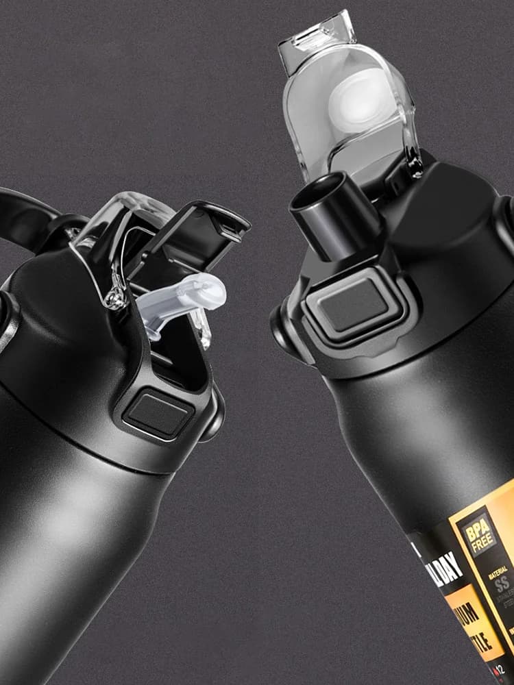 Tumbler Termos Luar Ruang dengan Straw 0.8-1.5L
