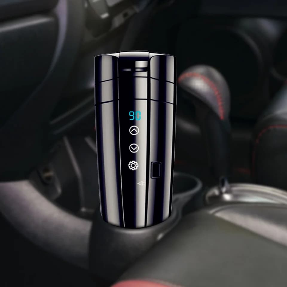 Cawan Pemanas Kereta Skrin Sentuh 12V/24V