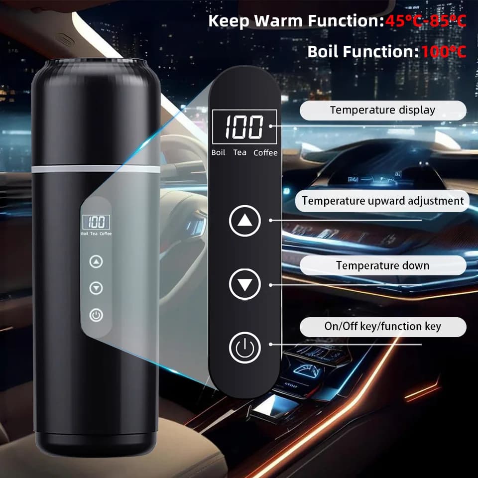 Cawan Pemanas Kereta 500ml 12V/24V