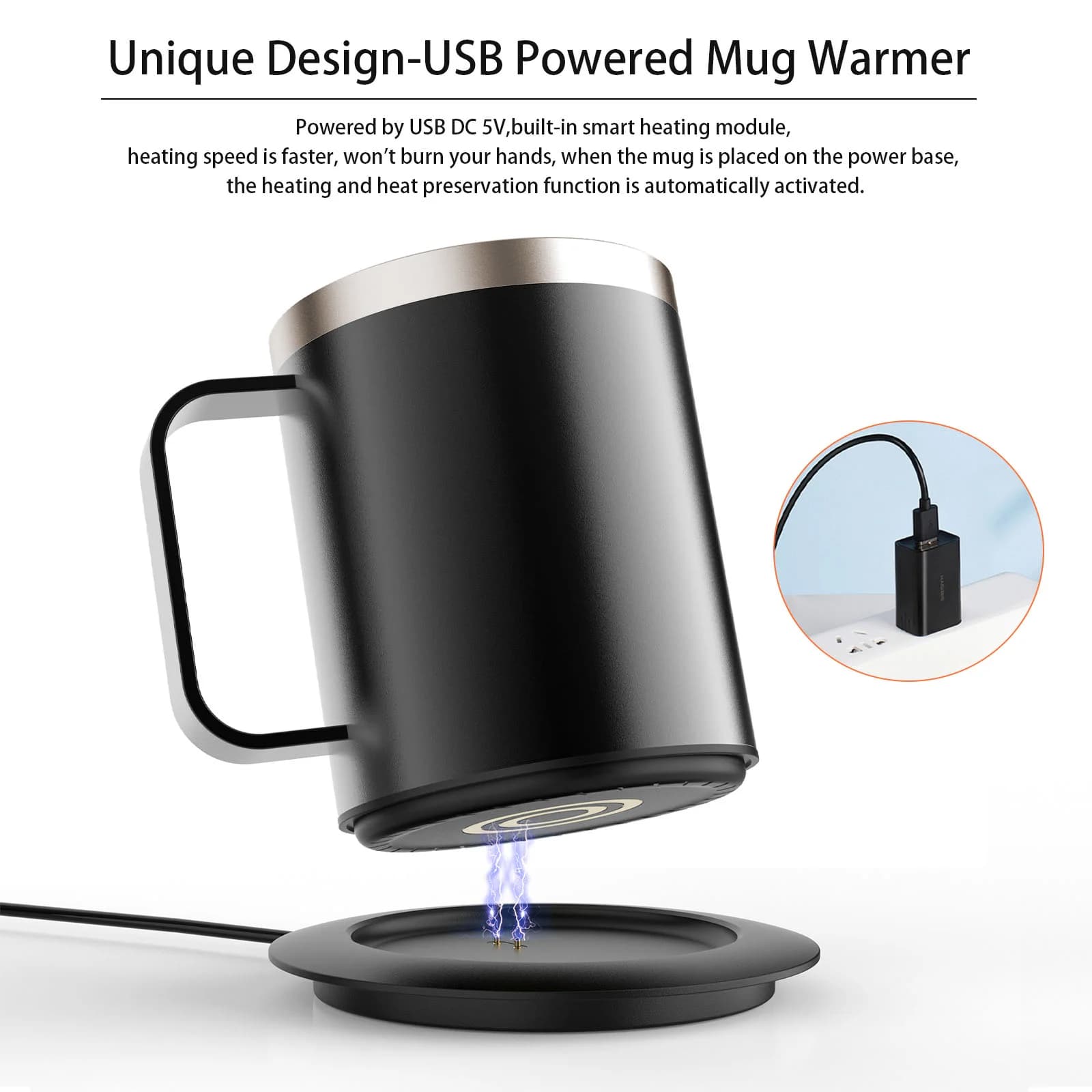 Cawan Kopi Dipanaskan USB 12oz