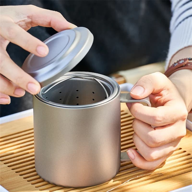 Mug Infuser Teh Titanium Tulen 450ml