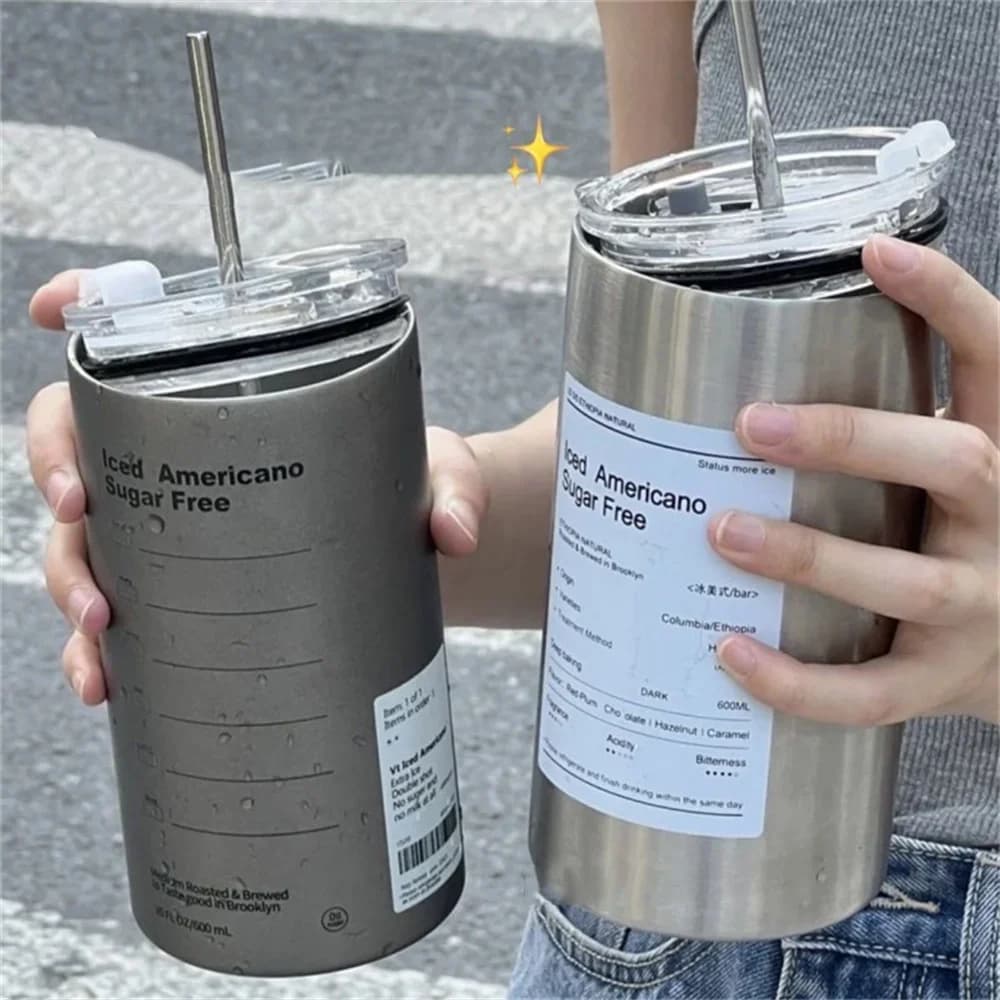 Cawan Termos Straw 600ml