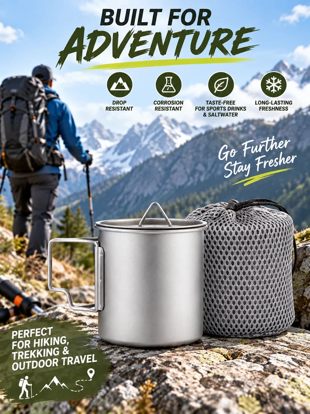 Mug Camping Lipat Titanium Tulen